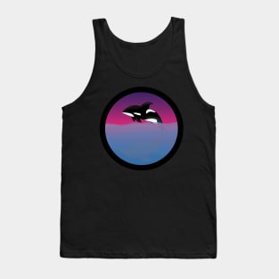 Whale in a Pink/Purple Sky Tank Top